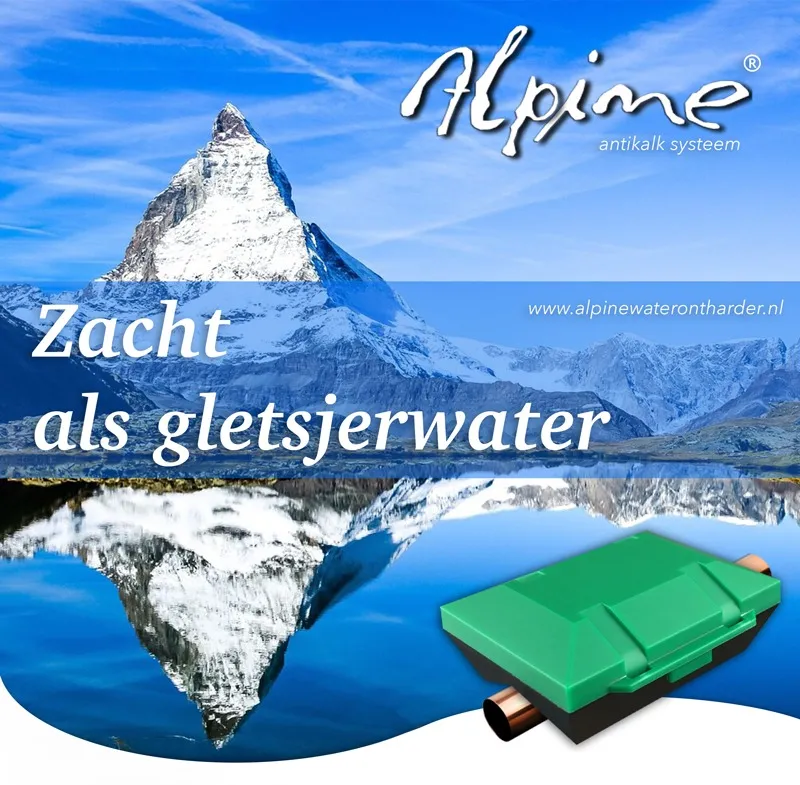 Sanitair Waterontharder alternatief van Alpine bespaart veel energiekosten
