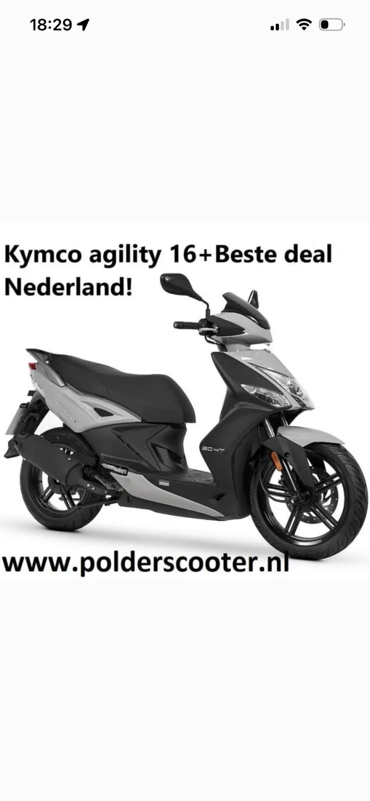 Scooters Kymco agility 16+