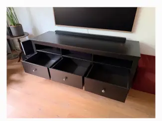 Kasten | Dressoirs Ikea Hemnes TV meubel donkerbruin/zwart