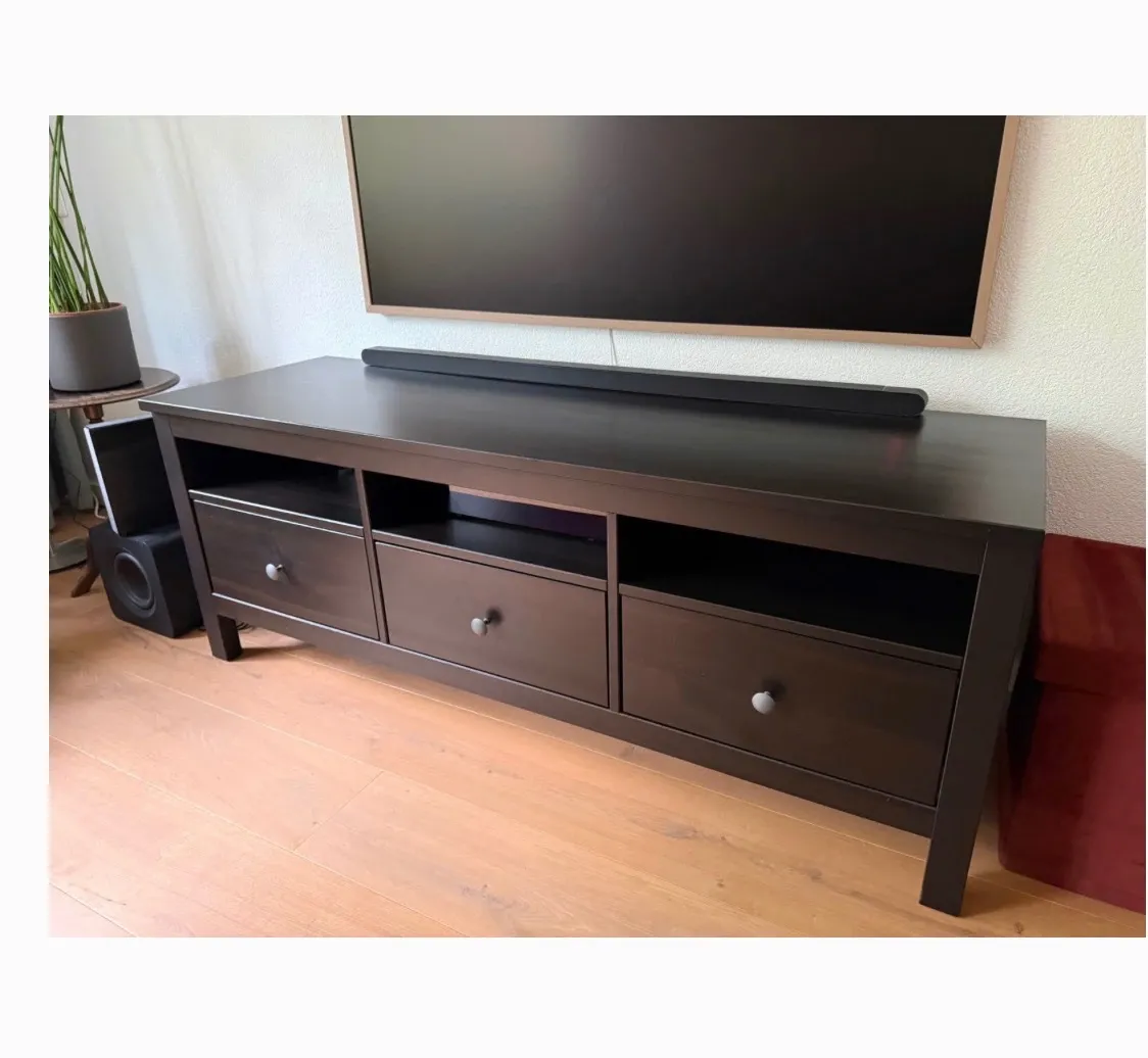 Kasten | Dressoirs Ikea Hemnes TV meubel donkerbruin/zwart