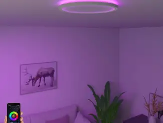 Smart plafondlamp wit 29,5 cm